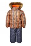 Зимний комплект-костюм для мальчика, ROGER 013 Оранжевый-серый