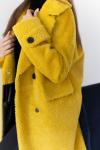 Пальто женское демисезонное 23777 (жёлтый+черный)