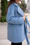 Пальто женское демисезонное 23700 (голубой/тедди)