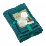 Комплект махровых полотенец "Mia Cara" (2 шт) (50х90+70х140) Барбара голубая ель