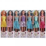 ИГРОЛЕНД Кукла в стильном платье,  29 см,  цветные волосы,  ABS,  полиэстер,  6, 5х29, 5х4, 5 см,  6 дизайнов