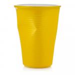 Мятый стаканчик керамический желтый 0,24л