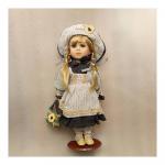Кукла 32см цветное платье, фарфор, текстиль SH 443026