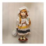Кукла 32см цветное платье, фарфор, текстиль SH 443022
