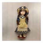Кукла 32см цветное платье, фарфор, текстиль SH 443020