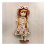 Кукла 32см цветное платье, фарфор, текстиль SH 443019