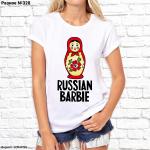 Женская футболка "Russian Barbie", №328