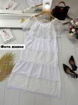 Платье SIZE PLUS с гипюром белое A116