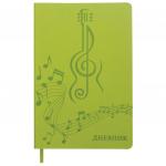 Дневник для музыкальной школы 48л, обложка кожзам гибкая, BRAUBERG, зеленый, 105496