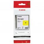 Картридж струйный CANON (PFI-120Y) для imagePROGRAF TM-200/205/300/305, желтый, 130мл, ориг