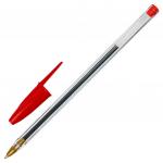 Ручка шариковая STAFF Basic BP-01, письмо 750 метров, КРАСНАЯ, длина корпуса 14 см, 1 мм, 143738