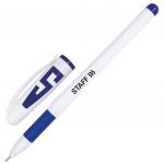 Ручки гелевые с грипом STAFF Manager, НАБОР 4 ЦВЕТА, корпус белый, 0,5 мм, 142395