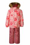 Зимний комплект-костюм девочке, ERNA 902 Розовый (лисички)