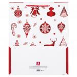 Пакет подарочный новогодний 26x12,7x32,4см ЗОЛОТАЯ СКАЗКА "Красно-белые украшения" ламинация, 606570