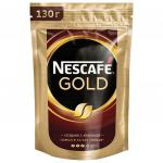 Кофе молотый в растворимом NESCAFE (Нескафе) "Gold", сублимированный, 130г, мягкая упаковка,ш/к08158