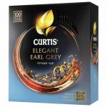 Чай CURTIS "Elegant Earl Grey" черный ароматизированный мелкий лист 100 сашетов, ш/к 58029