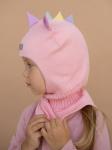 Шлем деми вязаный (Розовое облачко) UNIC*