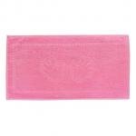 Махровое гладкокрашенное полотенце "Ручки" 34*60 см 400 г/м2 (Ярко-розовый)