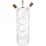 Бутылка стеклянная для специй 500 мл Хай-Тек с пробковой крышкой, шарики