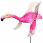 Фигура на спице Фламинго 14*40 см с крутящимися крыльями для отпугивания птиц