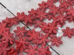 Украшение новогоднее Бусы со снежинками, цвет: красный, 2,7 м WMI041801