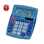 Калькулятор настольный SDC-450NBLCFS, 8 разрядов, двойное питание, 87*120*22 мм, синий, SDC-450NBLCFS