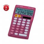 Калькулятор карманный FC-100NPKCFS, 10 разрядов, двойное питание, 76*129*17 мм, розовый, FC-100NPKCFS