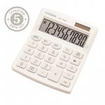 Калькулятор настольный SDC-810NR-WH, 10 разрядов, двойное питание, 102*124*25 мм, белый, SDC-810NR-WH