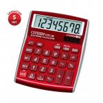 Калькулятор настольный CDC-80RDWB, 8 разрядов, двойное питание, 109*135*25 мм, красный, CDC-80RDWB