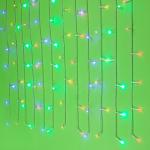 СНОУ БУМ Гирлянда эл. бахрома, 96LED, 3x0,7м, мультицвет, 8 реж, ПВХ прозр., коннектор, 220В