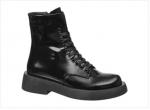 Z21026-02-1 черный (Иск.кожа/Шерсть) Ботинки женские