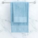 Комплект махровых полотенец "Mia Cara" (2 шт) (50х90+70х140) Красотка водная синь