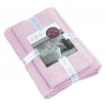 Комплект махровых полотенец "Mia Cara" (2 шт) (50х90+70х140) Красотка розовый антик