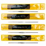 Набор крючков для вязания Maxwell Gold односторонние с золотой головкой арт.MAXW.38641 (0.9 мм/ 1.4 мм/ 2.25 мм/ 3.25 мм)