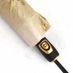 Зонт женский ТриСлона-L 3680 B,  R=60см,  суперавт;  8спиц,  3слож,   набивной "Эпонж",  панорамный,  желтый 241644