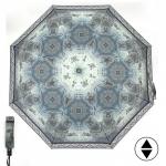 Зонт женский ТриСлона-880/L 3880,  R=55см,  суперавт;  8спиц,  3слож,  серый  (Орнамент)  234974