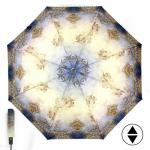 Зонт женский ТриСлона-880/L 3880,  R=55см,  суперавт;  8спиц,  3слож,  серый/желтый  (узор)  234658