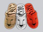 Тапочки женские с закрытым носком "Тигры"