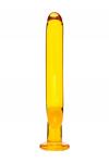 Нереалистичный фаллоимитатор Sexus Glass, стекло, желтый, 17,5 см