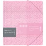 Папка для тетрадей на резинке Berlingo Starlight S А5+, 600 мкм, розовая, с рисунком, FB5_A5901