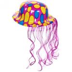 Шляпа карнавальная с волосами цвета микс (2)