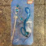 Набор карнавальный Волшебница (палочка, ободок, подвеска, браслет), голубой