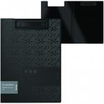 Папка-планшет с зажимом Berlingo DoubleBlack А4, пластик,  1300 мкм, черная, с рисунком, CFc_A4701