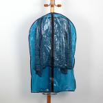 Чехол для одежды Доляна, 60?90 см, полиэтилен, цвет синий