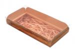 Коробка для кондитерских изделий с PVC-крышкой Hand made, 10,5 х 21 х 3 см