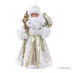 Дед Мороз В золотистом костюме из пластика и ткани / 15,5x8,5x30,5см арт.82527