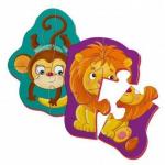Пазл мягк. магнитные Baby puzzle Львенок и обезьянка VT3208-07