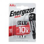 Energizer MАХ Батарейки 2шт, тип АA, "Alkaline" щелочная, BL