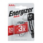 Energizer MАХ Батарейки 2шт, тип АAA, "Alkaline" щелочная, BL