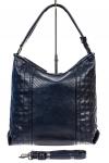 Женская сумка хобо из искусственой кожи, цвет синий
